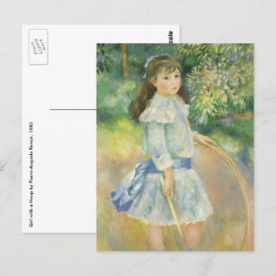 Meisje met Hoop van Pierre Renoir,  Kunst Briefkaart