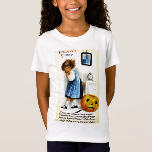 Meisje met Jack o' Lantern T-shirt (Voorkant)