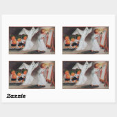  meisje met kaars Halloween Sticker (Vel)