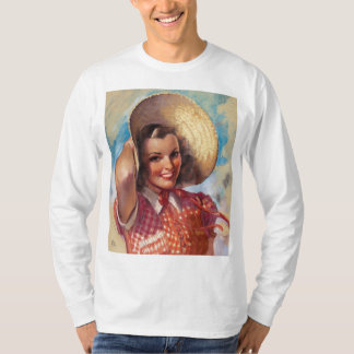 Meisje met kapothoed t-shirt