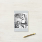  meisje met kat en melksausje post-it® notes (Op bureau)