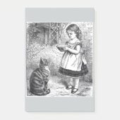 meisje met kat en melksausje post-it® notes (Voorkant)