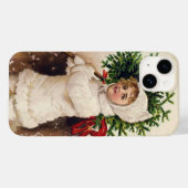  meisje met kerstboom, Ellen Clapsaddle Case-Mate iPhone Case (Achterkant (horizontaal))