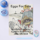 meisje met kippen, E is een ei Flyer (Enkel)