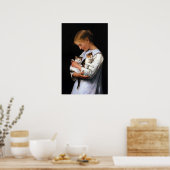 Meisje met Kittens, Albert Anker Poster (Keuken)