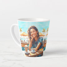 Meisje met koffiepauze