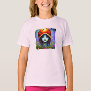Meisje met lieveheersbeestjeshoedje t-shirt