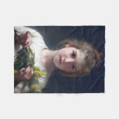 Meisje met Mimosa, Bouguereau Fleece Deken (Voorkant (Horizontaal))