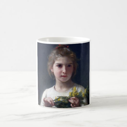 Meisje met Mimosa, Bouguereau Koffiemok (Center)
