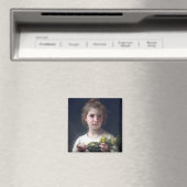Meisje met Mimosa, Bouguereau Magneet (Insitu (Vaatwasser))