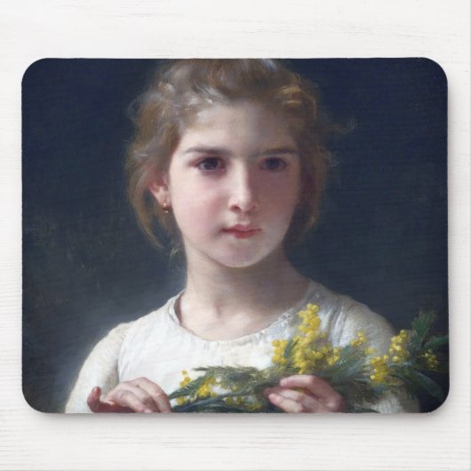Meisje met Mimosa, Bouguereau Muismat (Voorkant)