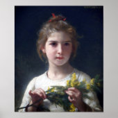 Meisje met Mimosa, Bouguereau Poster (Voorkant)