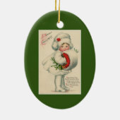 meisje met muff keramisch ornament (Achterkant)