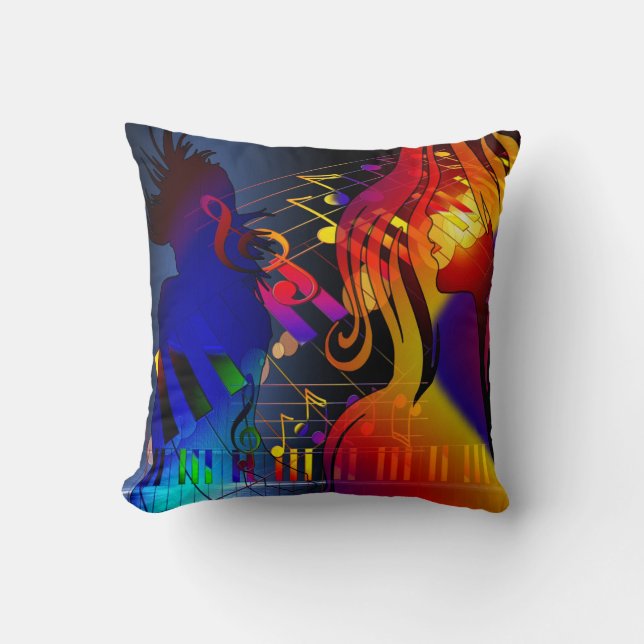 Meisje met muziek kussen (Voorkant)