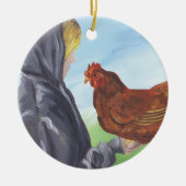 Meisje met Ornament kippen (Voorkant)