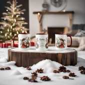 Meisje met paard en krans Kerstmis Koffiemok