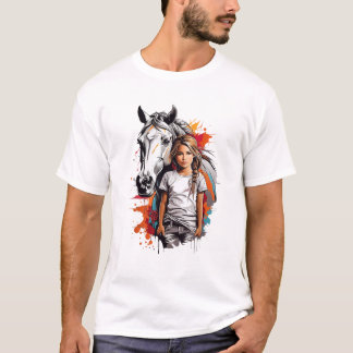 Meisje met paard Graphic T Shirt