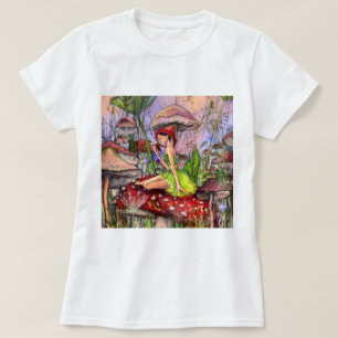 Meisje met Paddenstoelen T-shirt