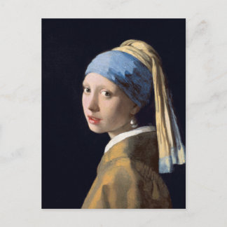 Meisje met parel oorbel 1665 briefkaart