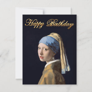 Meisje met parel oorbel 1665 Gelukkige Verjaardag