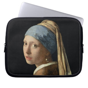 Meisje met parelaarde, c.1665-6 (olie op doek) laptop sleeve