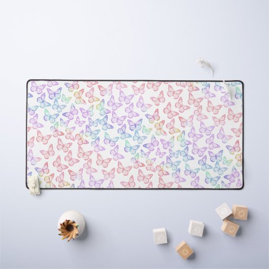  meisje met patroonvlinder bureaumat (Kindertafel)