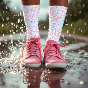  meisje met patroonvlinder sokken