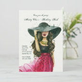 Meisje met Pet uitnodiging (Staand voorkant)