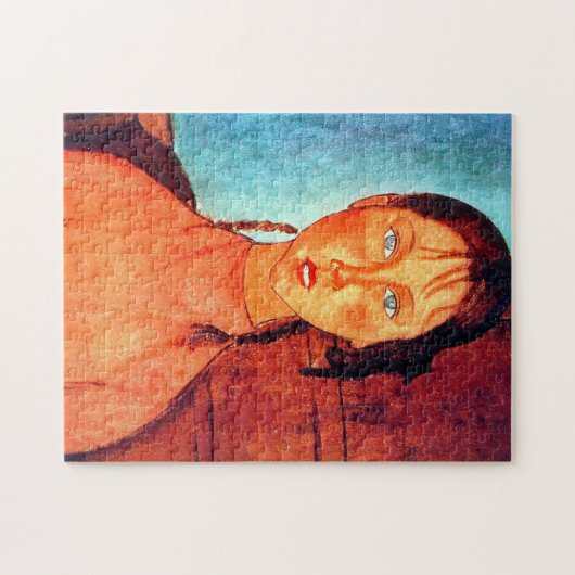 Meisje met pigtails, Modigliani Legpuzzel (Horizontaal)