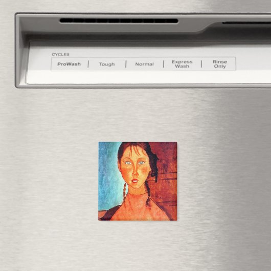Meisje met pigtails, Modigliani Magneet (Insitu (Vaatwasser))