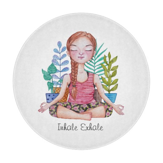 Meisje met Planten Snijplank (Voorkant)