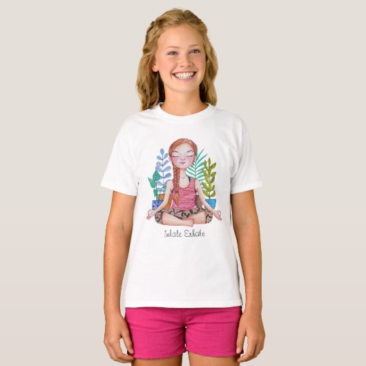 Meisje met Planten T-shirt (Voorkant volledig)