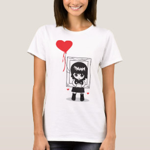 Meisje met rode ballon t-shirt