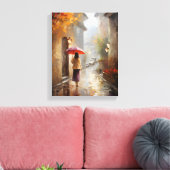 Meisje met rode hond canvas afdruk (Insitu (Woonkamer))