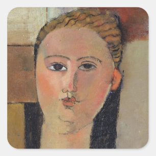 Meisje met rood haar, 1915 vierkante sticker