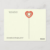 Meisje met roze rozen ,Wordt snel beter Briefkaart (Achterkant)