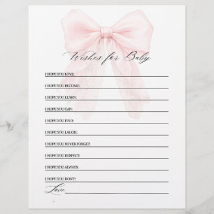 Meisje Met Roze Strik Moderne Baby Shower Spellen