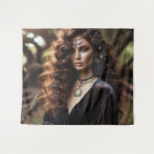 Meisje met sieraden wandkleed (Voorkant (horizontaal))