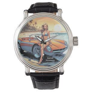 Meisje met sportwagen horloge