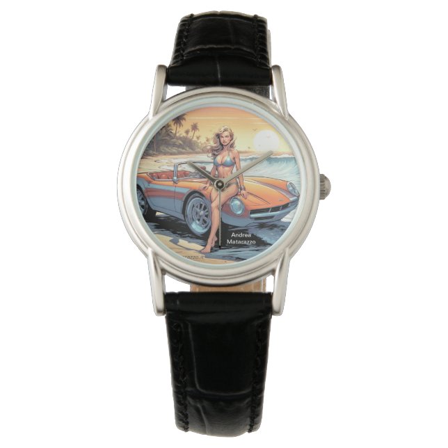 Meisje met sportwagen horloge (Voorkant)