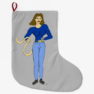 meisje met staart grote kerstsok