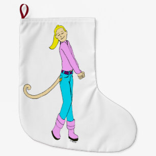 meisje met staart grote kerstsok