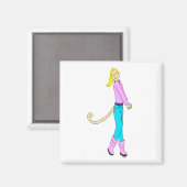 meisje met staart magneet (Voorkant / Achterkant)