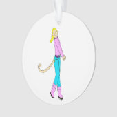 meisje met staart ornament (voorkant)