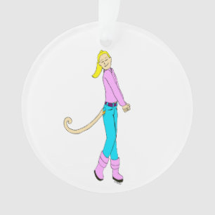 meisje met staart ornament