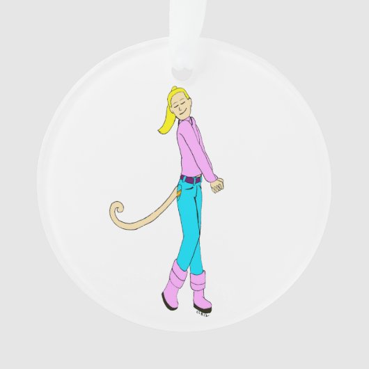 meisje met staart ornament (voorkant)