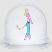 meisje met staart sneeuwbol (Voorkant)