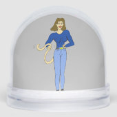 meisje met staart sneeuwbol (Voorkant)