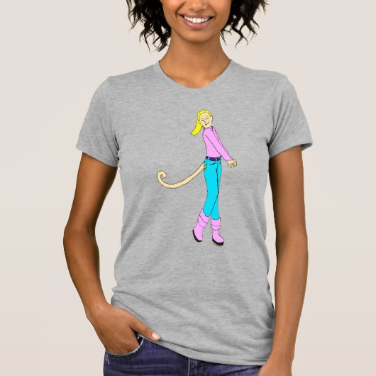 meisje met staart t-shirt (Voorkant)