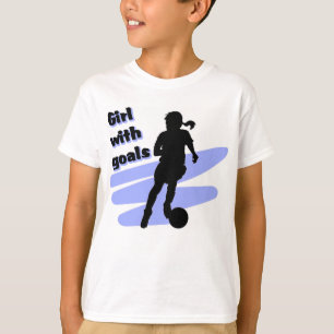 Meisje met T-shirt met doel